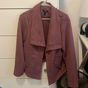 Torrid Size 2 Purple Suede Moto Jacket